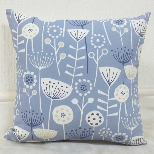 bergen blue white patterned scatter cushions