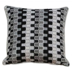 black geometric patterned scatter cushions covers