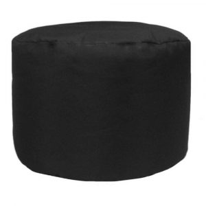 black water resistant outdoor footstool pouffe