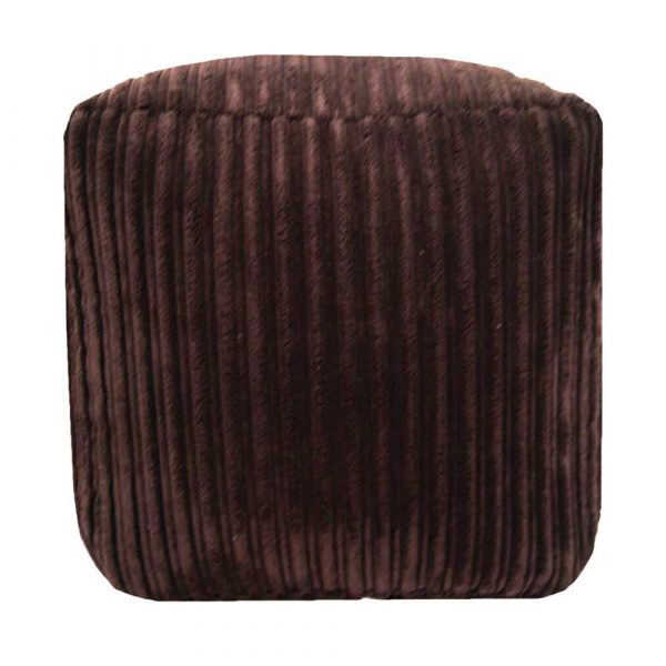 brown chunky cord pouffe footstool