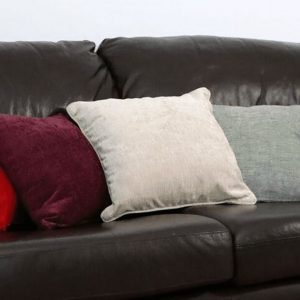 chenille scatter cushions on sofa