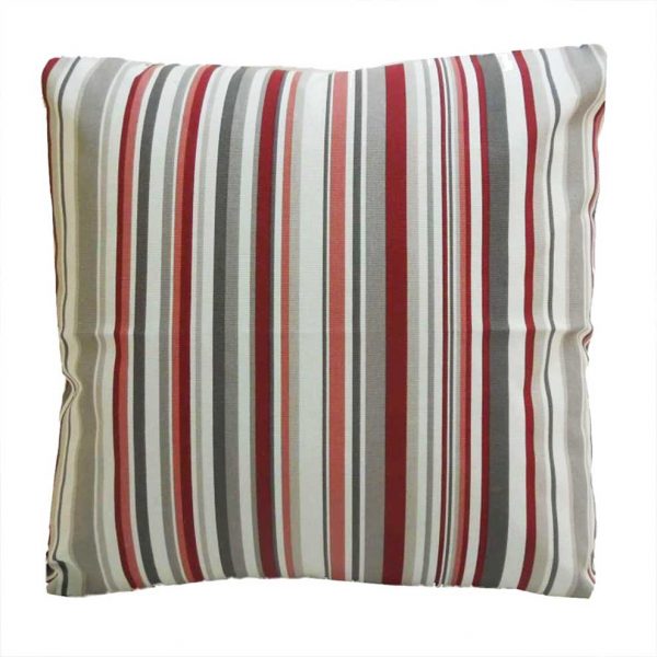 cherry red cotton striped goa scatter cushion
