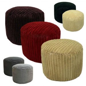 chunky cord round footstool pouffe