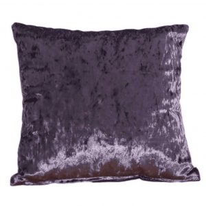 crushed velvet cushion grape purple