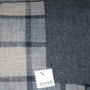 dark grey check pattern fabric to order