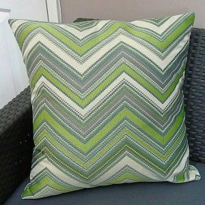 green herringbone pattern scatter cushion or cover