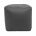 grey cotton drill cube fabric footstool pouffe