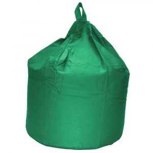 large green cotton drill beanbag