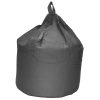 large grey cotton drill beanbag
