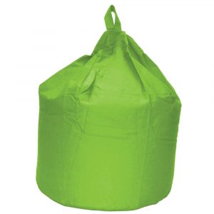 large lime green cotton drill beanbag