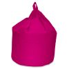 large pink cotton drill beanbag