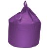 large purple cotton drill beanbag