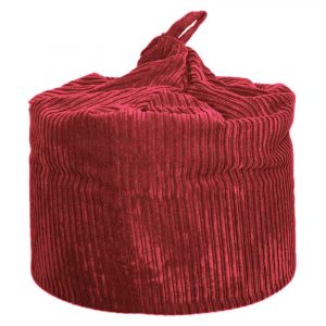 large red chunky cord beanbag