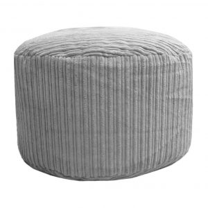 light dark grey pouffe footstool