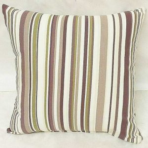 mulberry brown cotton striped goa scatter cushion