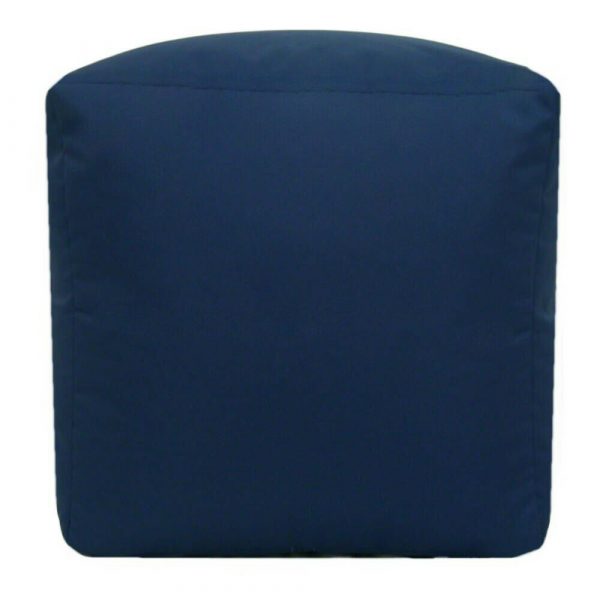 navy blue water resistant cubes footstools