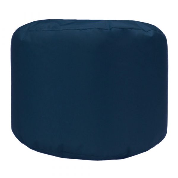 navy blue water resistant outdoor footstool pouffe