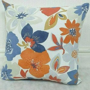 orange flower pattern scatter cushion design