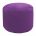 purple cotton drill round footstool pouffe