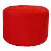 red water resistant outdoor footstool pouffe