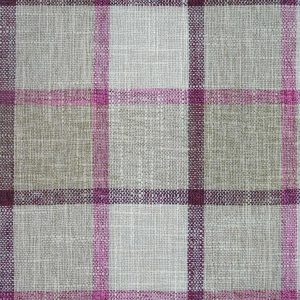 scatter cushion beige with pink check pattern