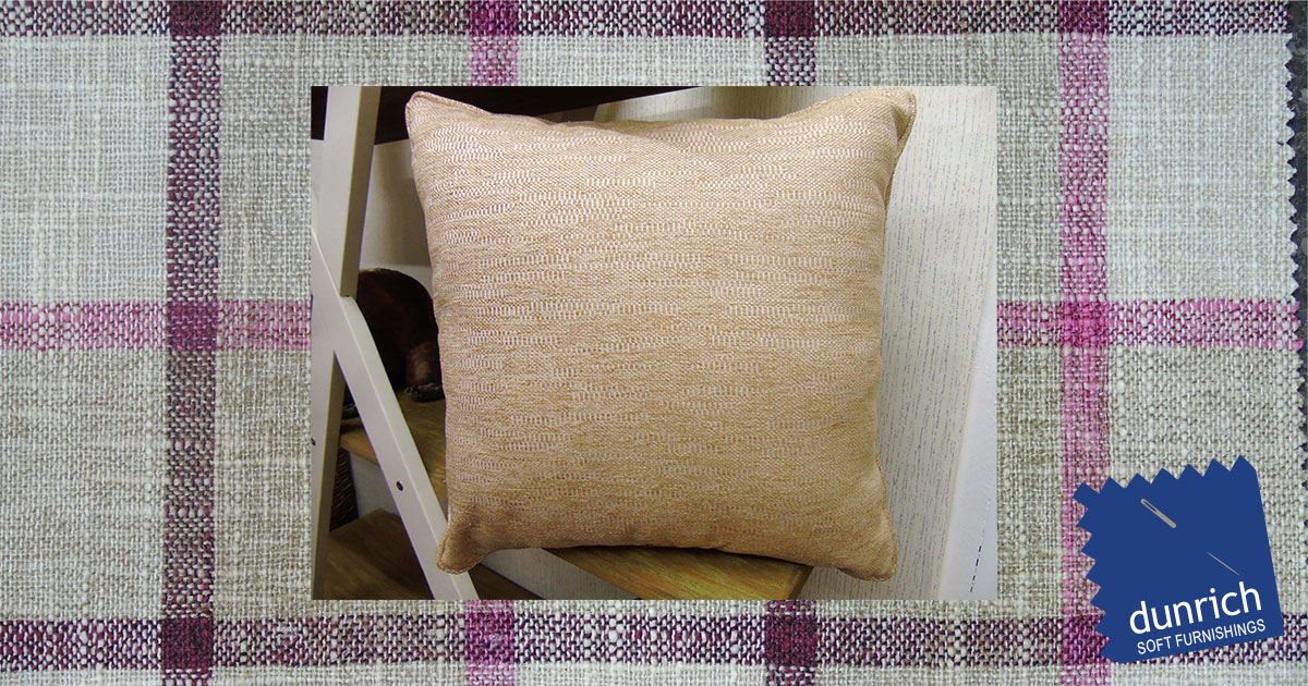 Beige with pink check pattern scatter cushions | 16-24 inch