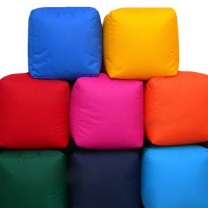 water resistant cube footstool pouffes