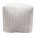 white chunky cord pouffe footstool