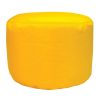 yellow water resistant outdoor footstool pouffe
