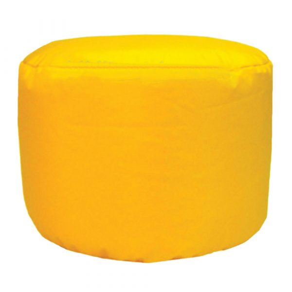 yellow water resistant outdoor footstool pouffe
